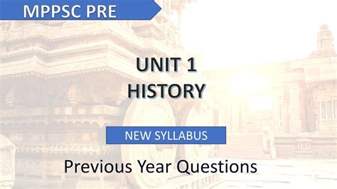 Mppsc Prelims Pyqseries Unit History Of India For Mppsc