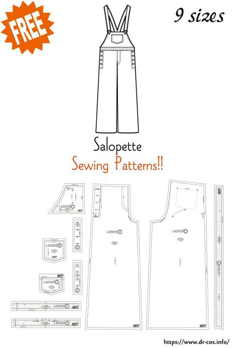 Salopette Overalls Free Sewing Patterns In 2024 Jumpsuit Pattern