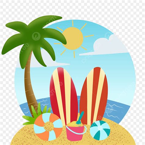 Summer Beach Scene PNG Transparent Background And Clipart, 47% OFF