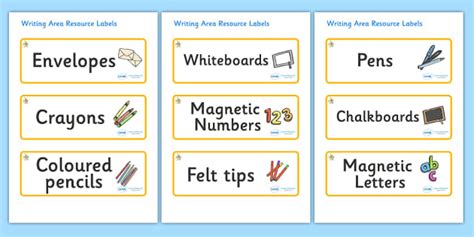 FREE Angel Fish Themed Editable Writing Area Resource Labels