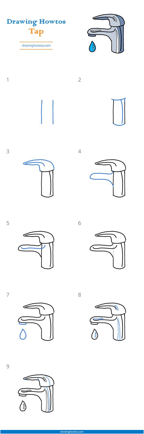 How to Draw a Water Tap - Step by Step Easy Drawing Guides - Drawing Howtos