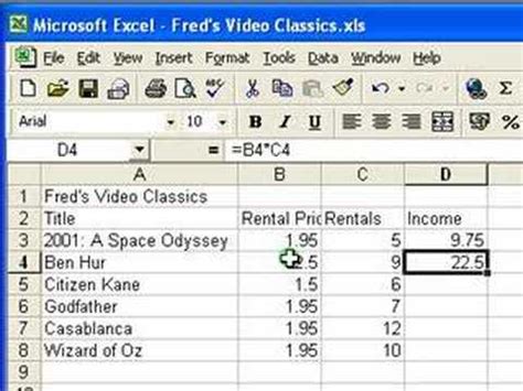 Microsoft Excel Tutorial For Beginners 3 Calculations Formulas