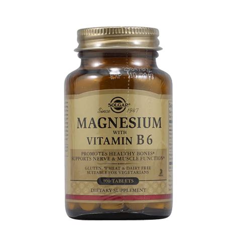 Solgar Magnesium with Vitamin B6 100 Tablets - Organic Basic Food