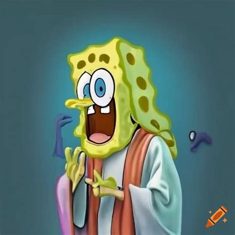 Spongebob Encountering Jesus On Craiyon