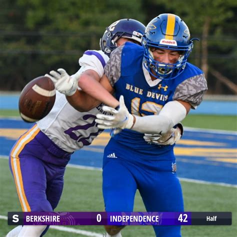 The Independence Blue Devils Defeat The Berkshire Badgers 42 To 12