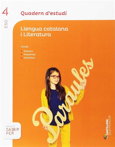 Amazon QUADERN D ESTUDI LLENGUA CATALANA I LITERATURA 4 ESO SABER