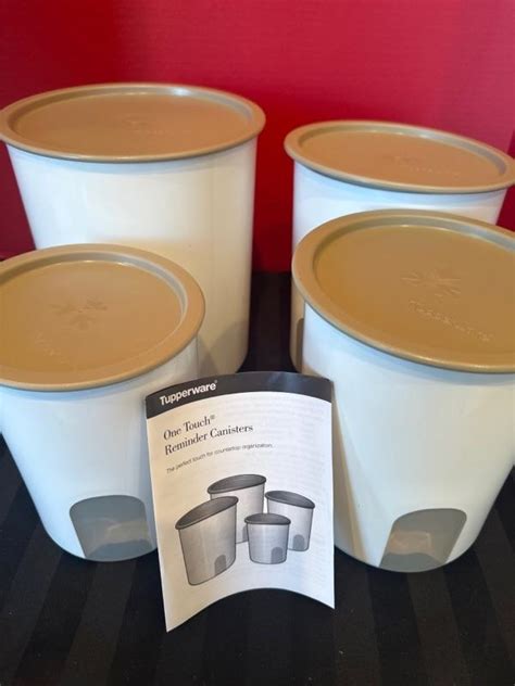 Lot Tupperware Reminder Canisters Set Of Estatesales Org