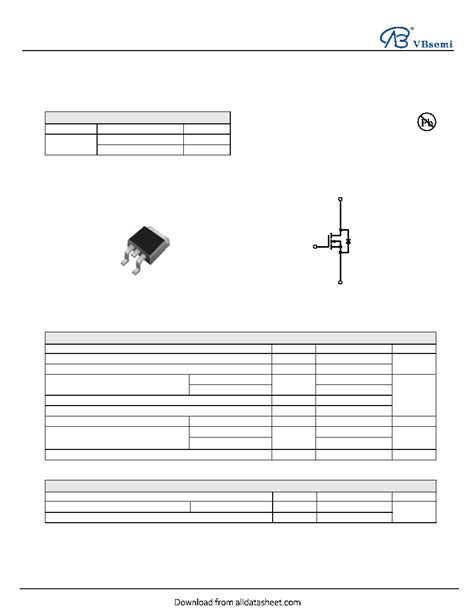 IRF540NSTRPBF Datasheet 1 8 Pages VBSEMI N Channel 100 V D S MOSFET