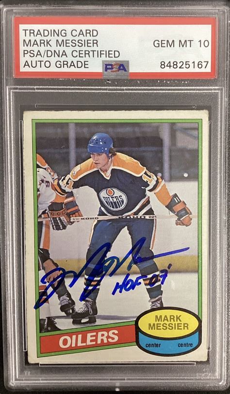 Mark Messier Signed 1980 O Pee Chee 289 Rookie Card Opc Autograph 10