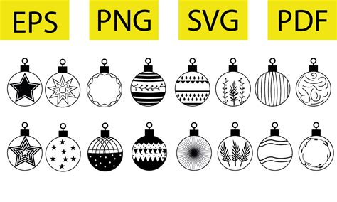 Christmas Ornaments Sublimation Graphic by Lilly · Creative Fabrica