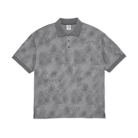 Polar Skate Co Surf Polo Shirt Scribble Silver APB Skateshop LLC