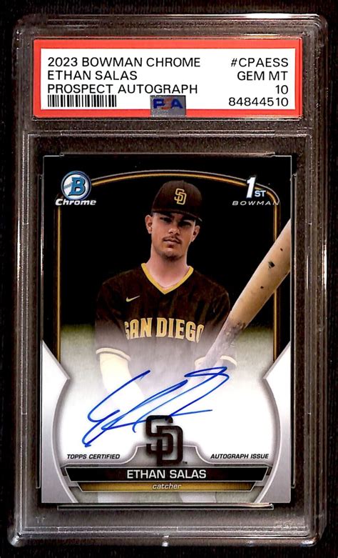 Ethan Salas Bowman Chrome Cpa Ess Prospect Auto St Price Guide