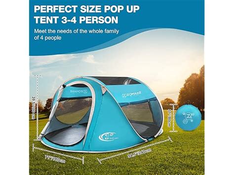 ZOAMKE 4 Person Pop Up Tent 4 Person