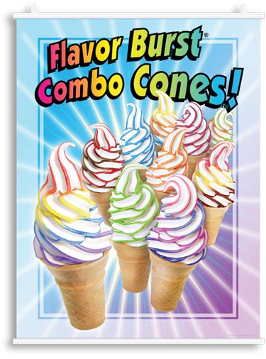 Soft Serve Vertical Banner Blue Photographic Flavor Burst