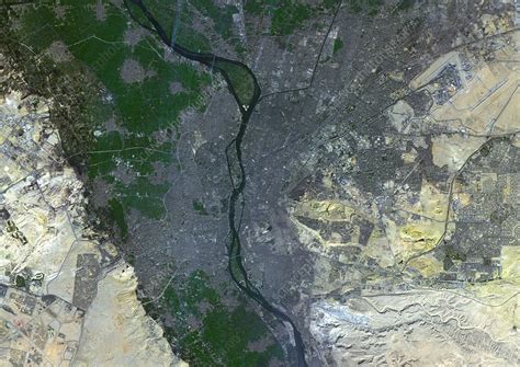 Cairo Egypt Satellite Image Stock Image C Science Photo