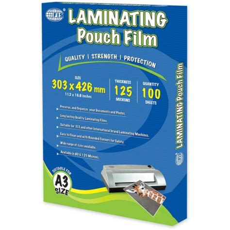 Buy Fis Laminating Pouch 125 Micron Fslm303x426n A3 Pkt100pcs