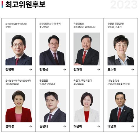 국힘 전대 본선 대진표 확정이준석계 후보 전원 생존