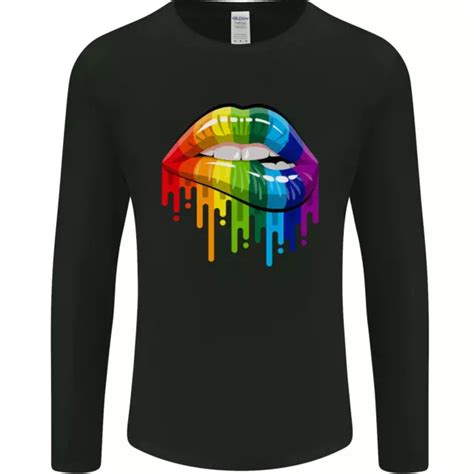 LGBT BITTEN ARCOBALENO Lip Gay Pride Giorno Uomo Maniche EUR 14 76 PicClick IT