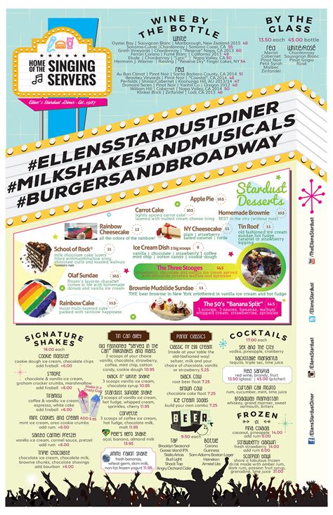 Menu Ellens Stardust Diner United States