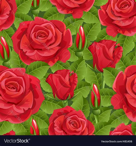 Rose Pattern Royalty Free Vector Image Vectorstock