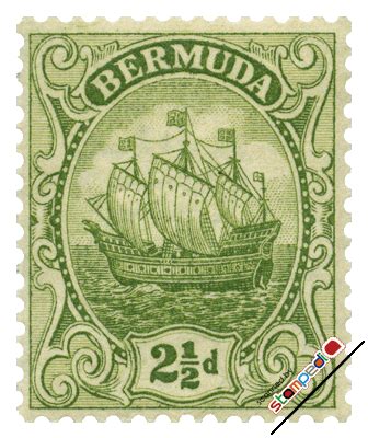 Bermuda Pence Definitive Stamps Caravel