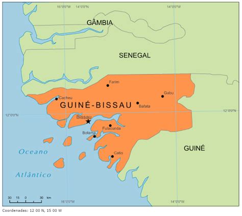 Blog De Geografia Mapa Da Guiné Bissau