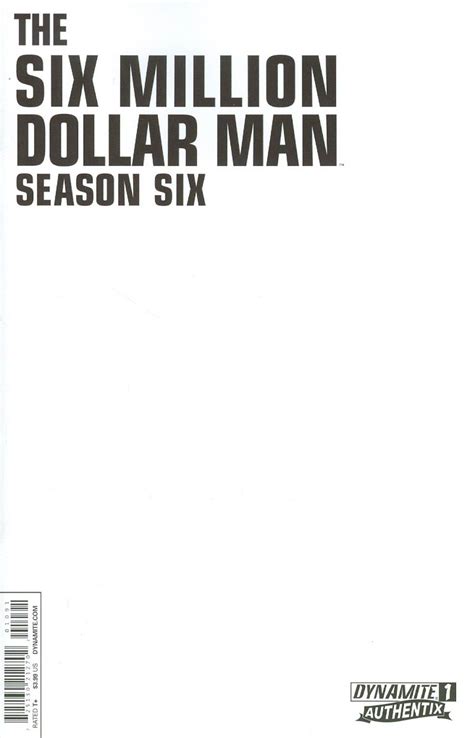 Six Million Dollar Man Season 6 1 Cover D Variant Blank Authentix Cover