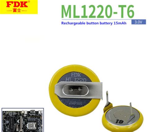 Fdk Ml Laptop Rechargeable Button Battery V T Welding Foot Ebay