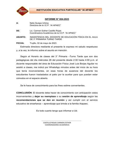 Informe N° 004 2023