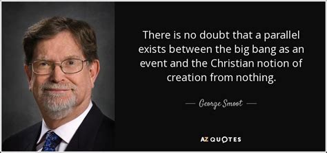 George Smoot quote: There is no doubt that a parallel exists between the...