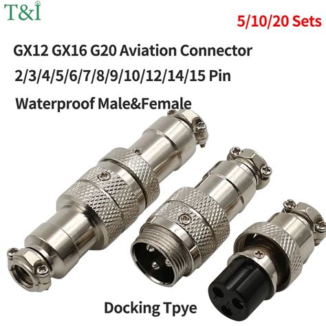 510100 Set Gx12 16 20 Docking Aviation Connector Male And Female Butt Joint Plug Socket 2345