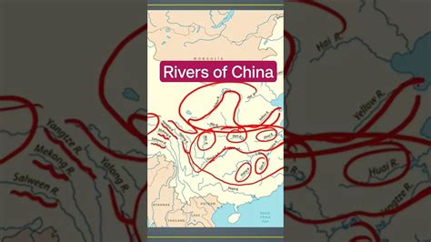 Rivers of China- Geography of China #upsc #viralshorts #shorts ...