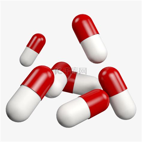 红色胶囊药丸素材图片免费下载 千库网