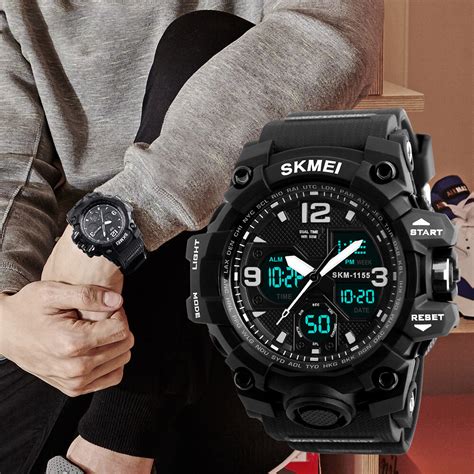 SKMEI 1155B Military Multi Function Chrono Alarm EL Light Waterproof