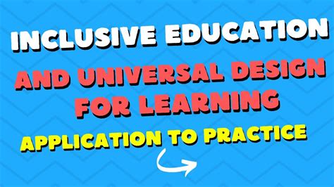 Inclusive Education And Universal Design For Learning Udl Youtube