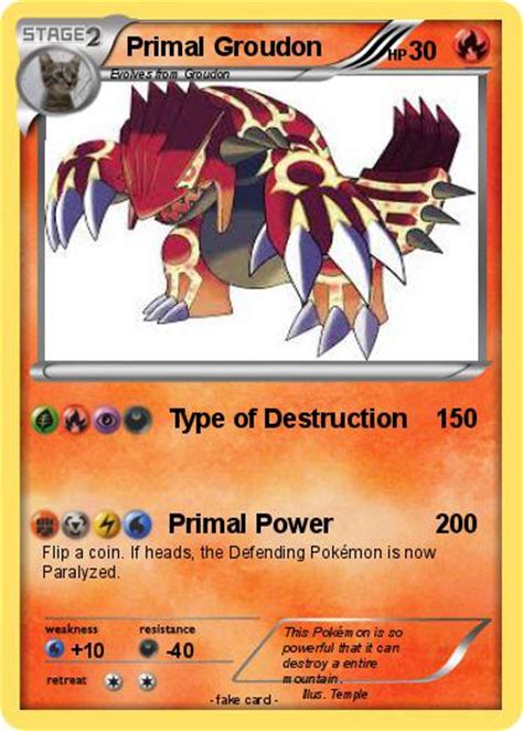 Pokémon Primal Groudon 26 26 - Type of Destruction - My Pokemon Card