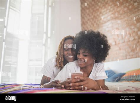 Lesbian Couple Lying Down Together Stock Photo Alamy