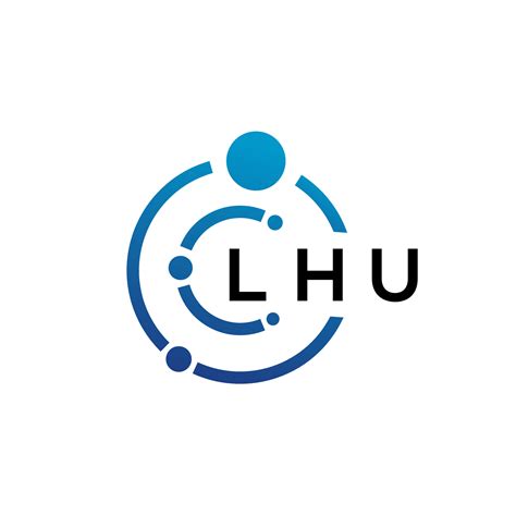 LHU letter technology logo design on white background. LHU creative ...