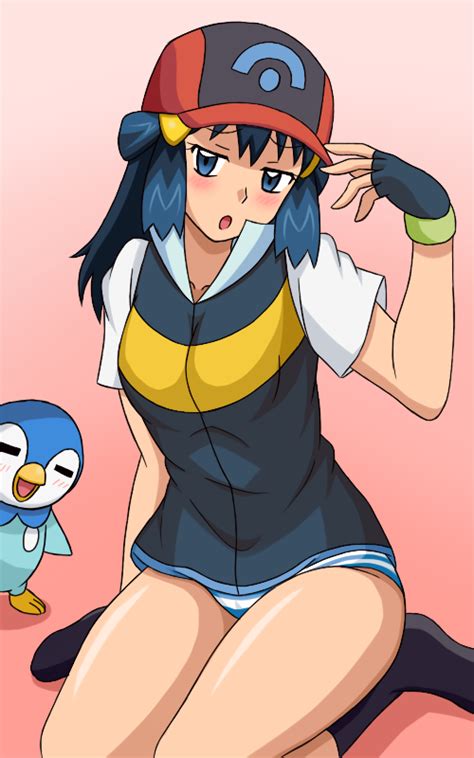 Dawn Ash Ketchum And Piplup Pokemon And 1 More Drawn By Kurohopper