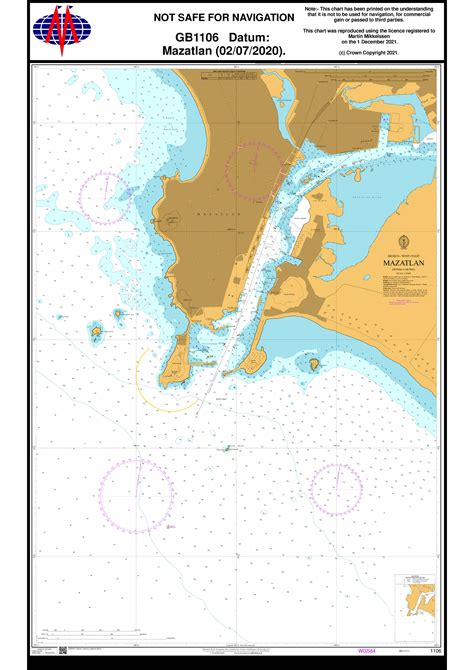 Nautical Chart 1106 West Coast, Mazatlan