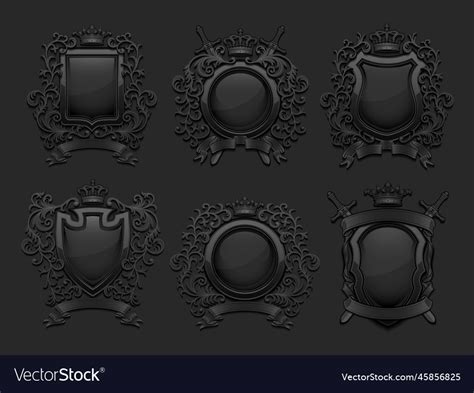 Coat of arms set Royalty Free Vector Image - VectorStock