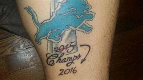 Lions fan updates Super Bowl tattoo from 2015 to 2016 - SBNation.com