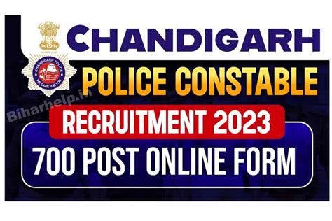 Chandigarh Police Constable Recruitment 2023 Notification And Online