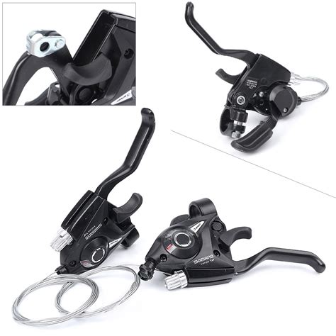 Shimano St Ef51 Set 3 X 7 Speed Shifter Brake Lever Combo Black V Brake W Cable Ebay