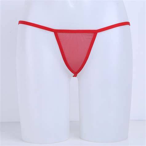 Us Sexy Men Mesh See Through G String Briefs Micro Bikini T Back Thong