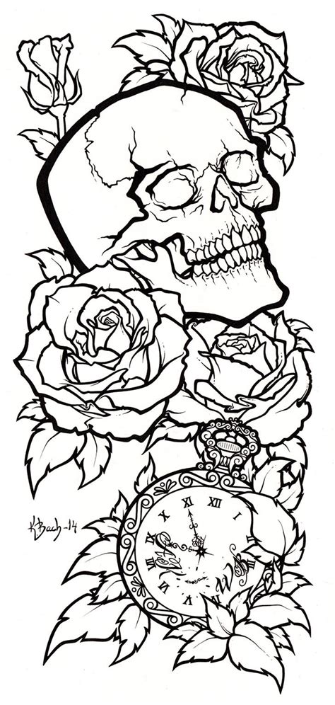 Printable Outline Tattoo Coloring Pages