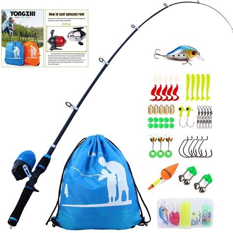 Sougayilang Kids Portable Telescopic Fishing Pole Combo Fishing Rod And