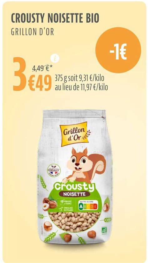 Promo Crousty Noisette Bio Chez La Vie Claire ICatalogue Fr