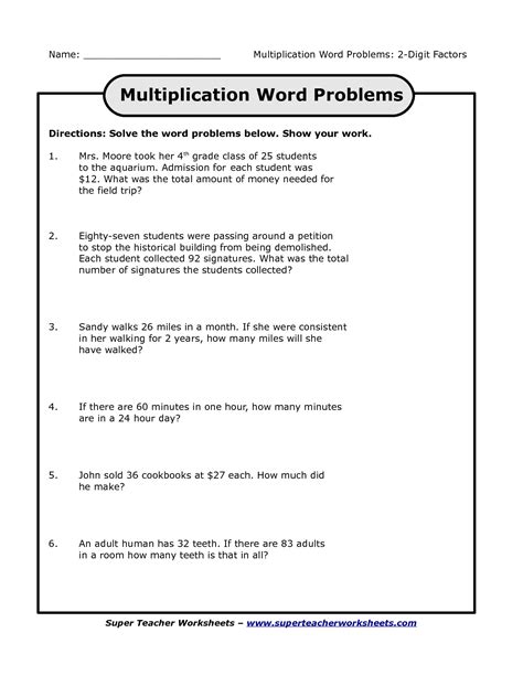 Problem Solving Activities For 4th Graders