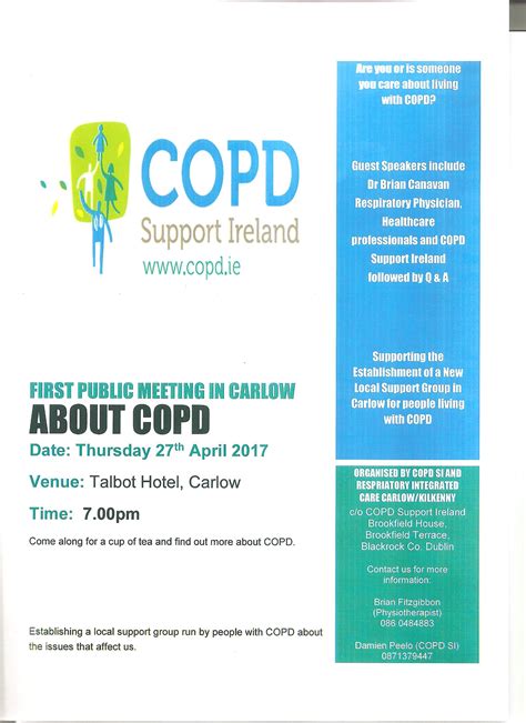 New Copd Support Group Carlow Copd Support Irelandcopd Support Ireland